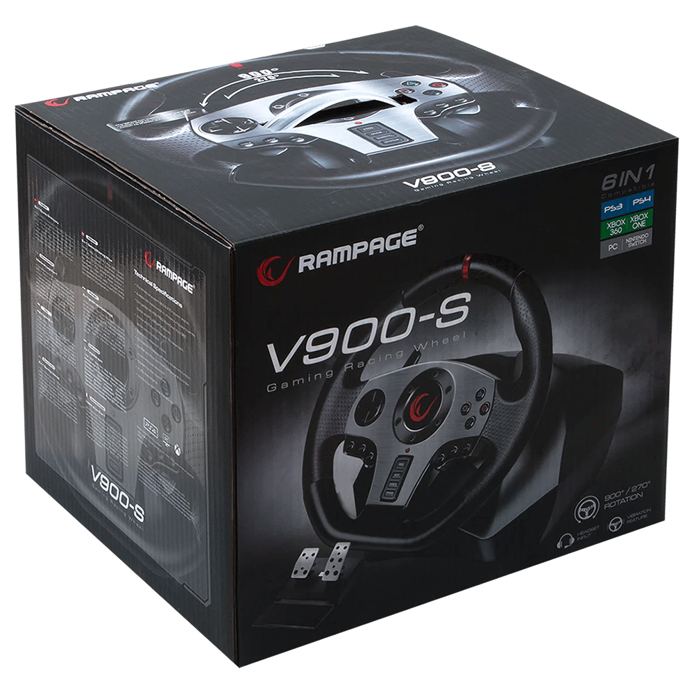 Rampage V900-S PS3/PS4/PC/XBOXONE/XBOX360 SWITCH 6 in 1 Pedallı Gaming Oyuncu Direksiyonu