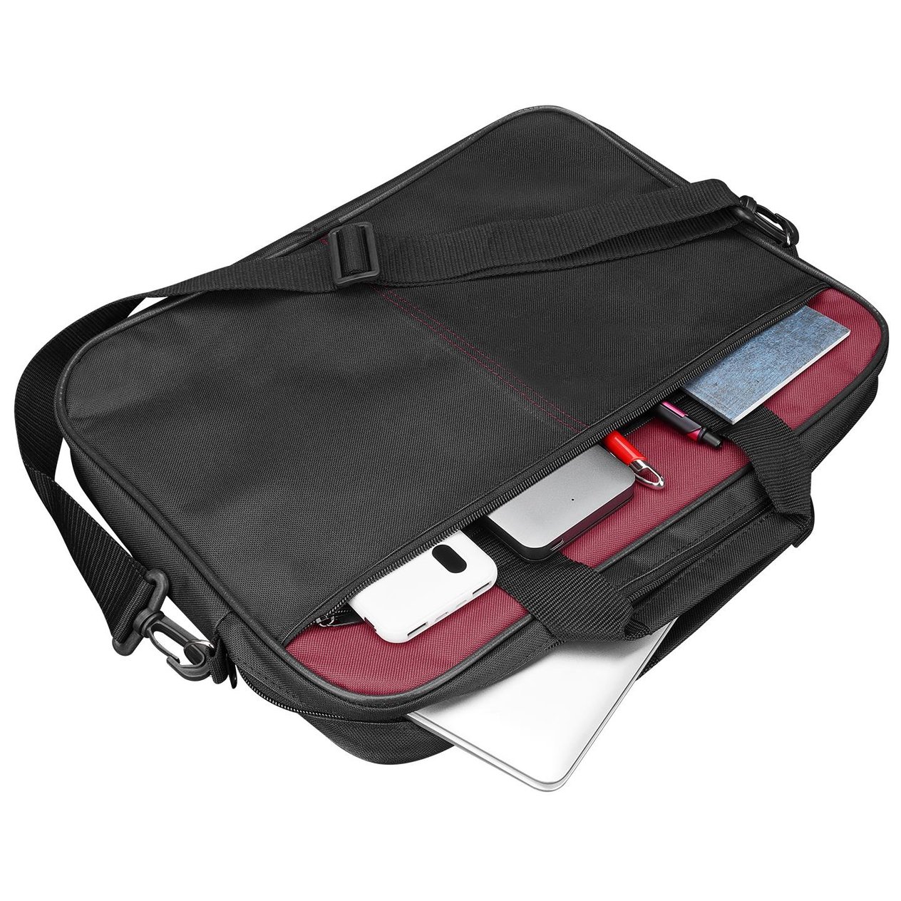 Snopy DR-650 15.6'' Siyah/Bordo Bilgisayar Notebook Çantası
