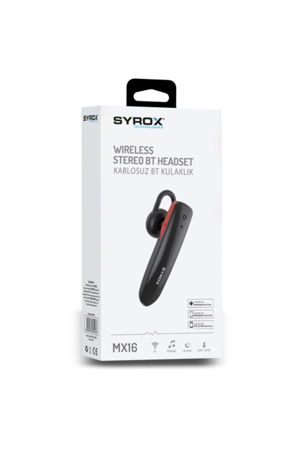 SYROX BLUETOOTH KULAKLIK MX16