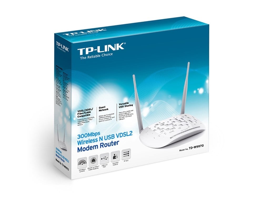 TP-Link TD-W9970 300Mbps Wi-Fi VDSL2 Modem Router