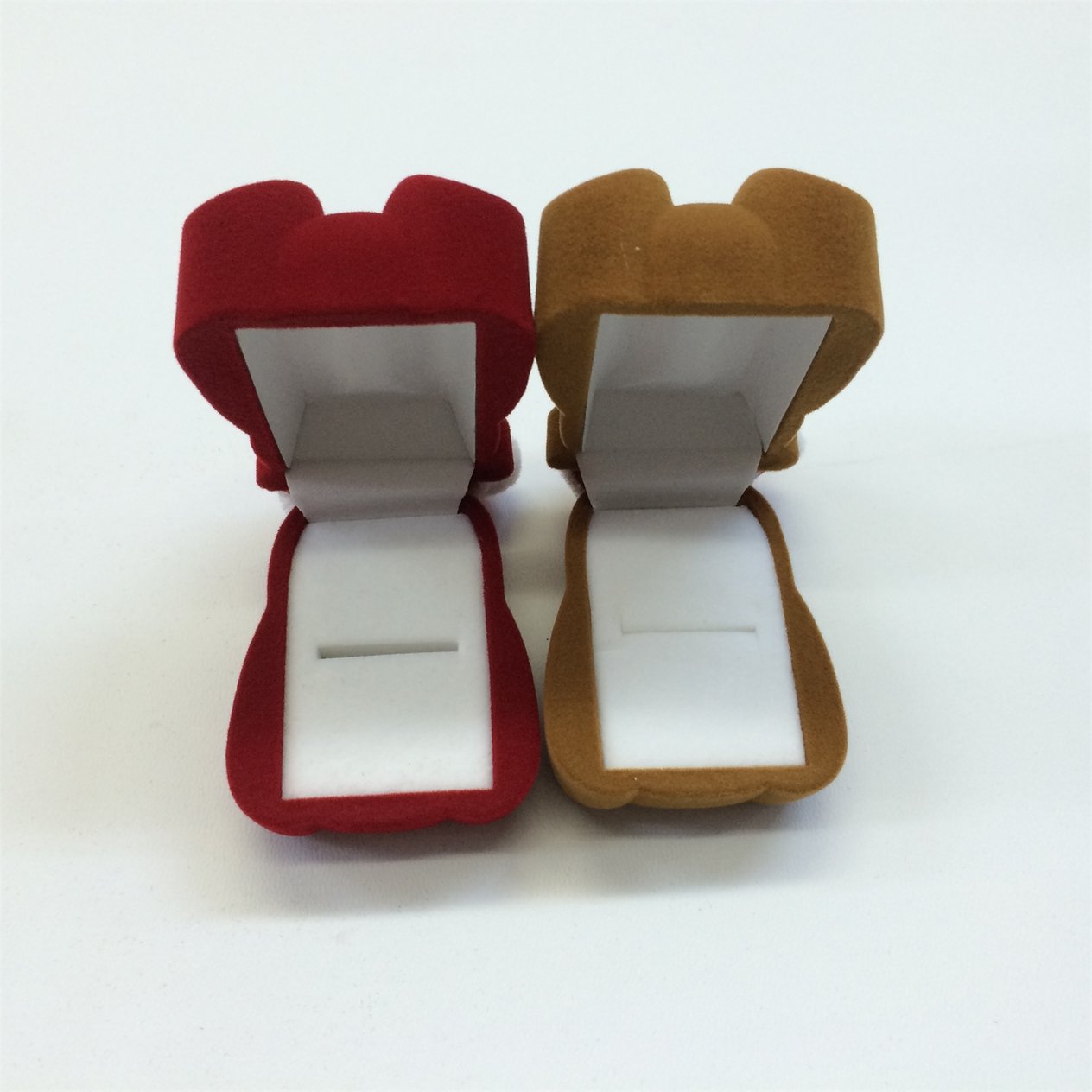 KADİFE NOEL AYI YÜZÜK KUTUSU, VELVET NOEL BEAR  JEWELRY RING BOX , SUEDE NOEL BEAR JEWELRY RING BOX 