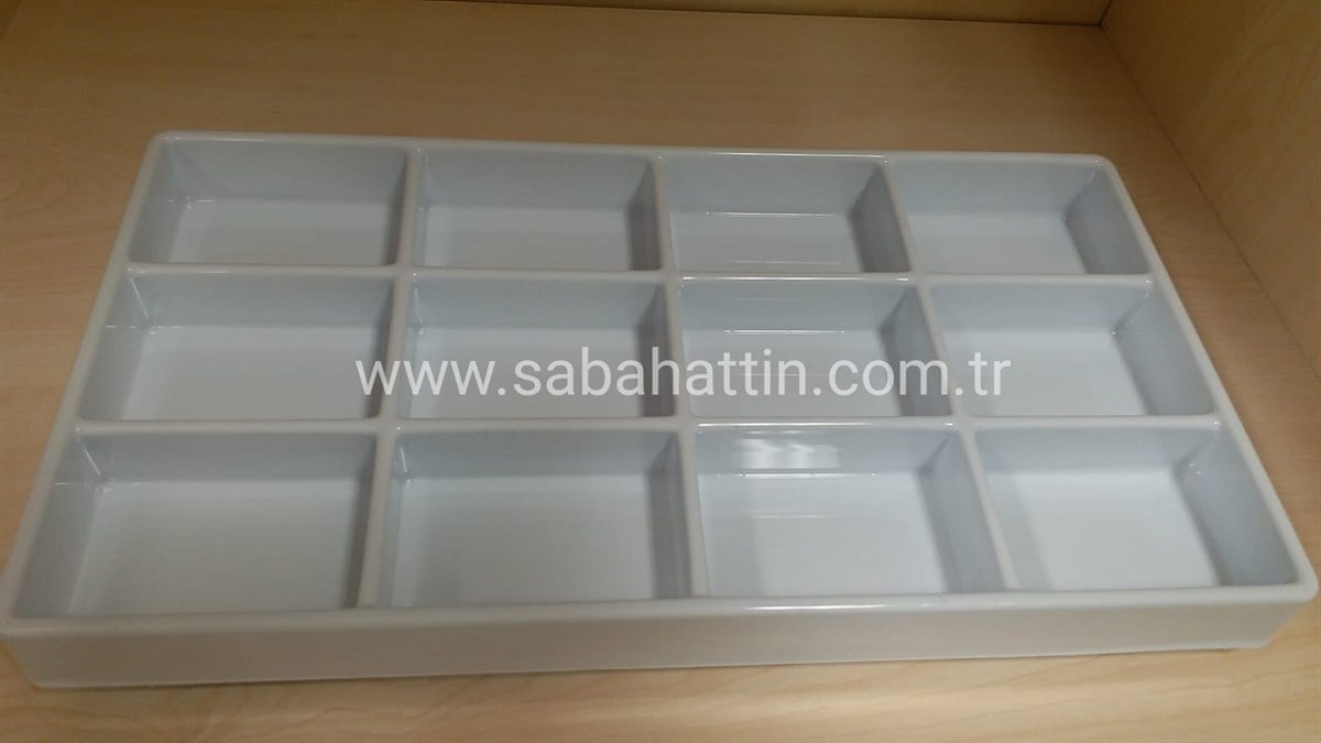 ON İKİ  BÖLMELİ  PLASTİK TOPTANCI TABLASI, PLASTİK KUYUMCU TABLASI,  PLASTİK ORGANIZER, PLASTIC WHOLESALER TRAY, PLASTIC ORGANIZER