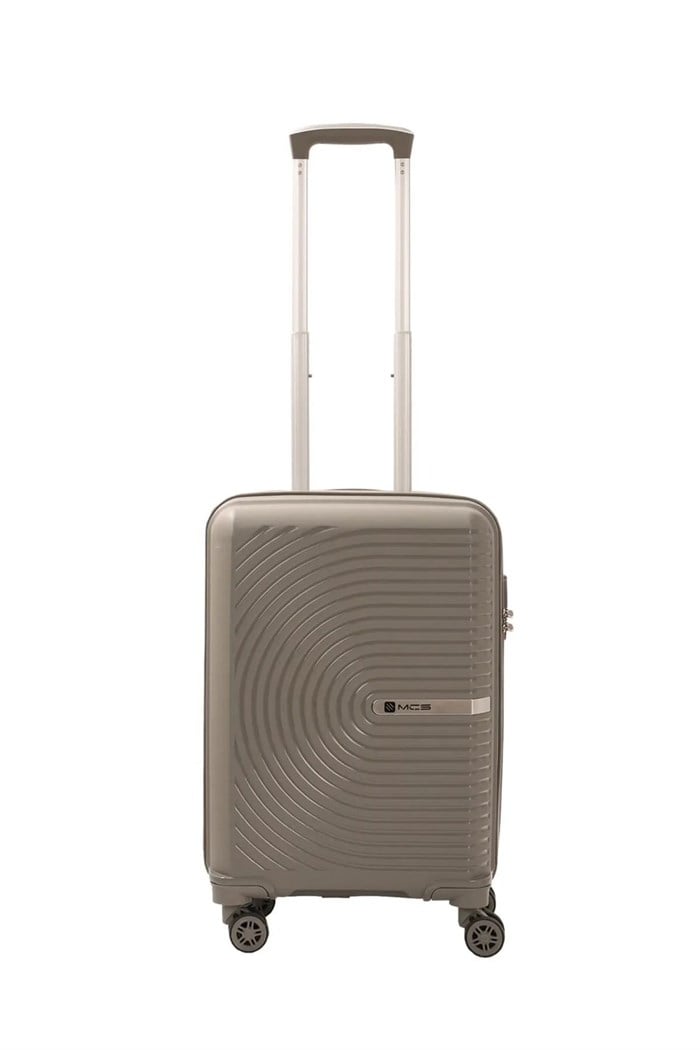MÇS Polipropilen Gri Kabin Boy Valiz V374 55 Cm