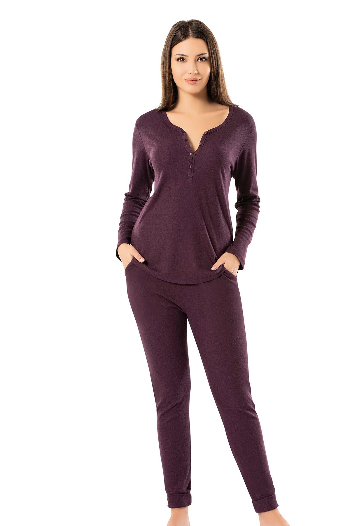 Erdem Bayan Kaşkorse Kışlık Pijama Takımı