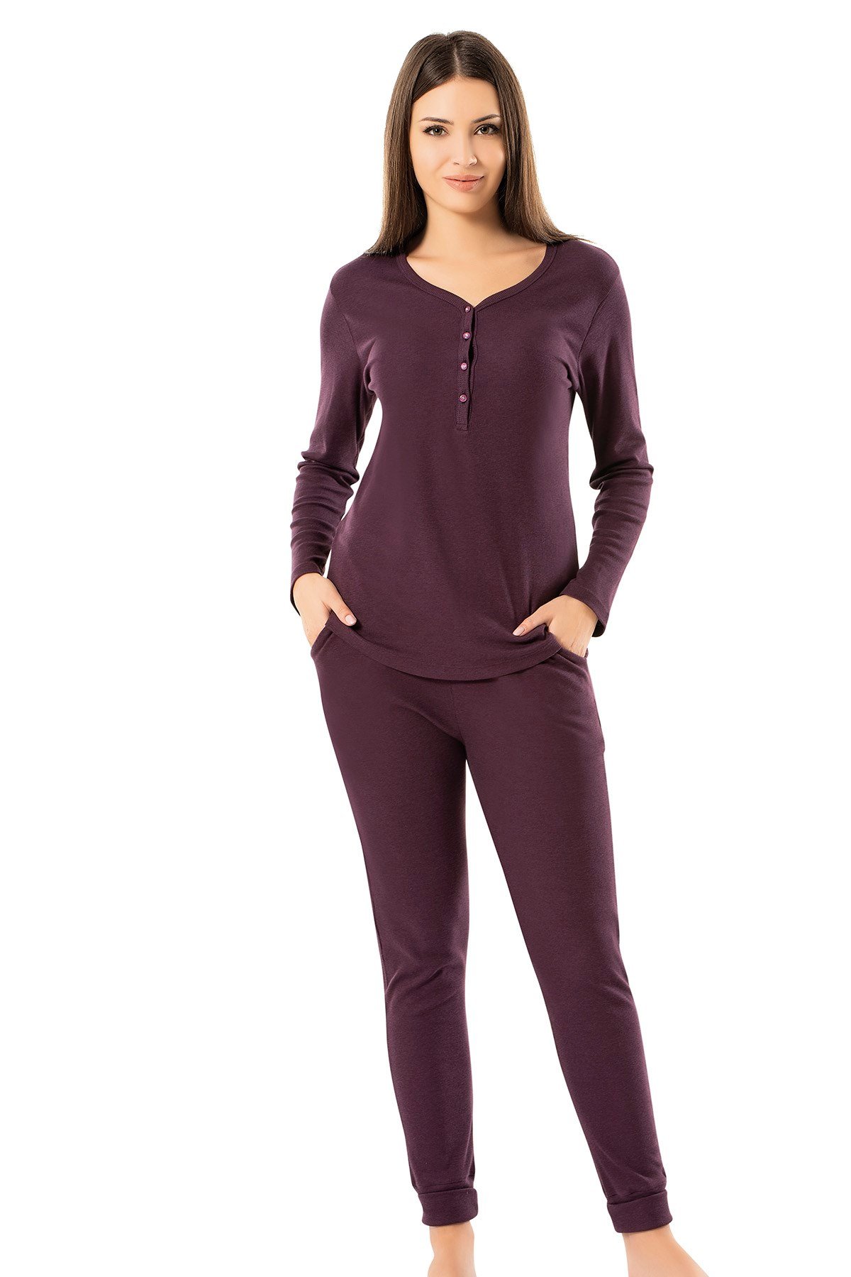Erdem Bayan Kaşkorse Kışlık Pijama Takımı