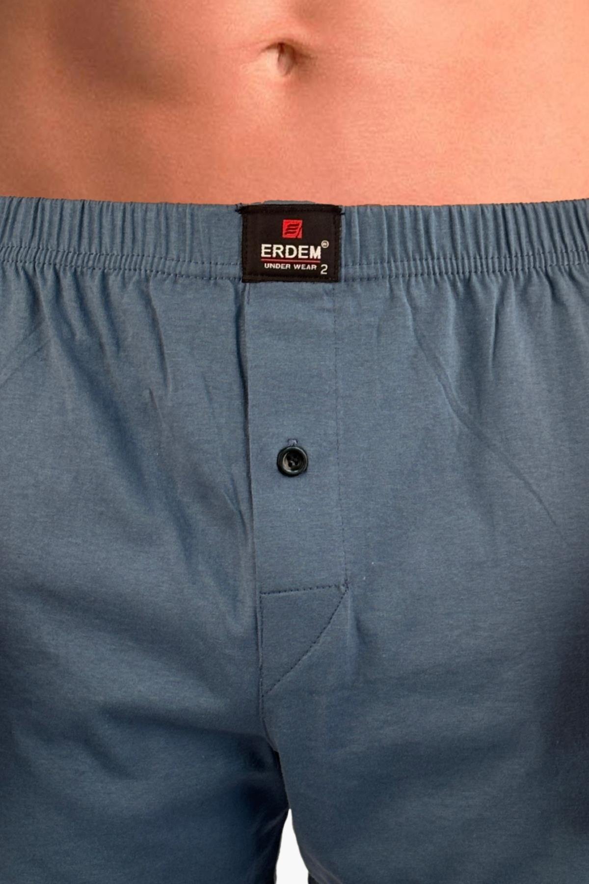 Erdem İndigo Ekonomik Pamuklu Boxer 1401