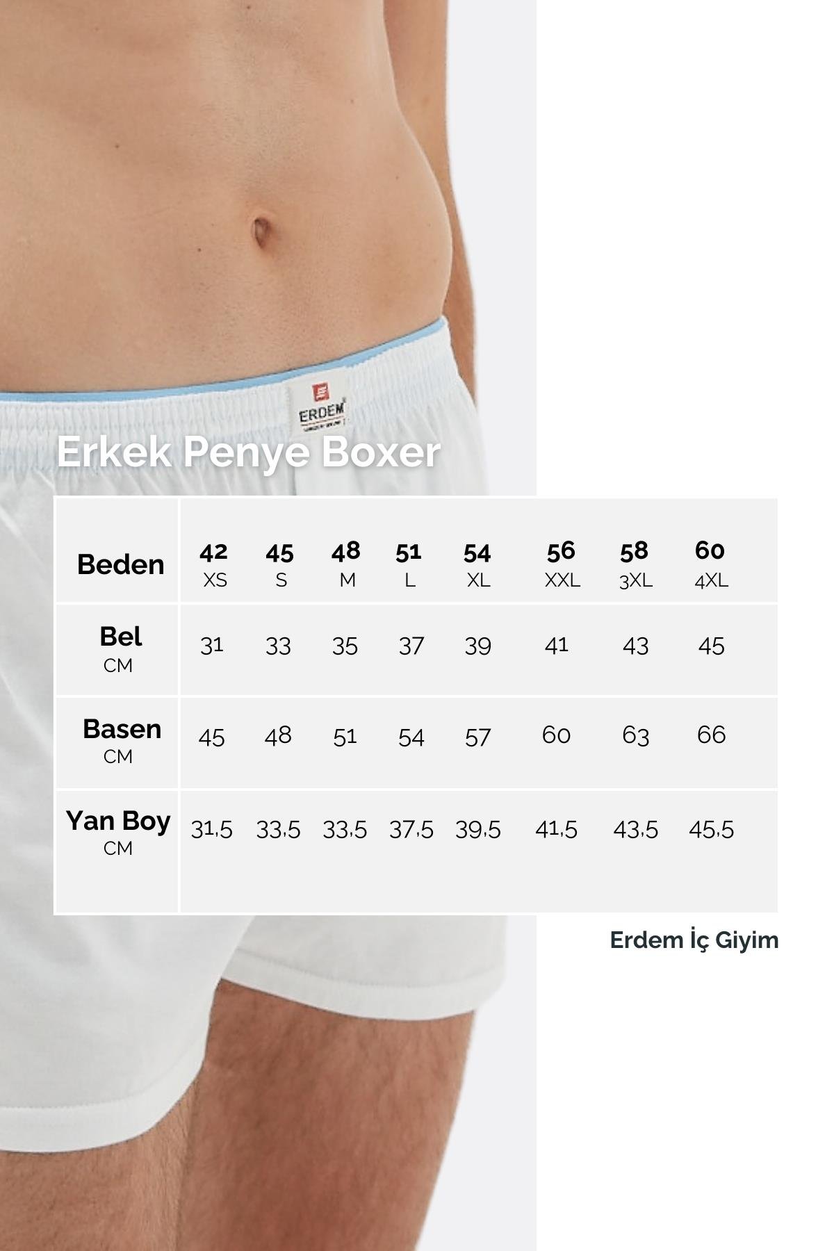 Erdem Lacivert Penye Boxer 1400