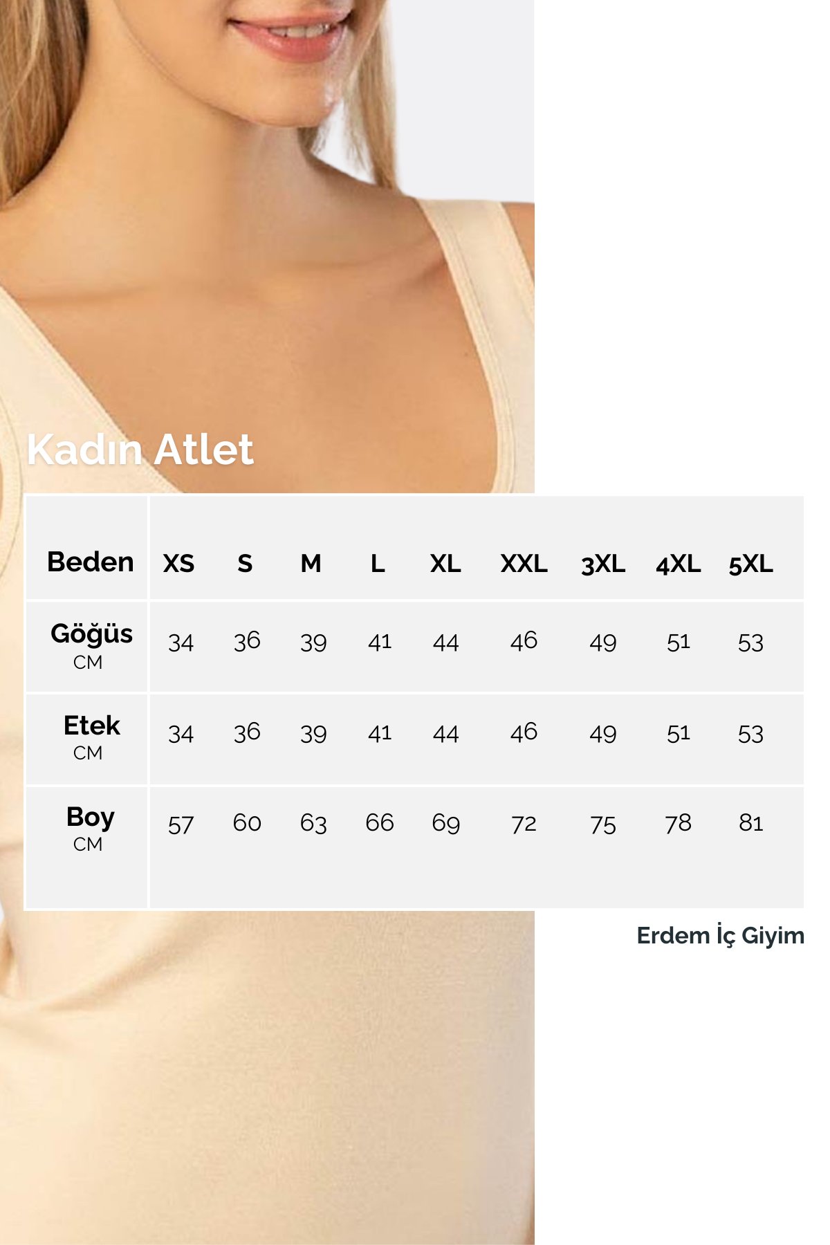 Erdem İç Giyim Geniş Askılı Çıtçıtlı Body