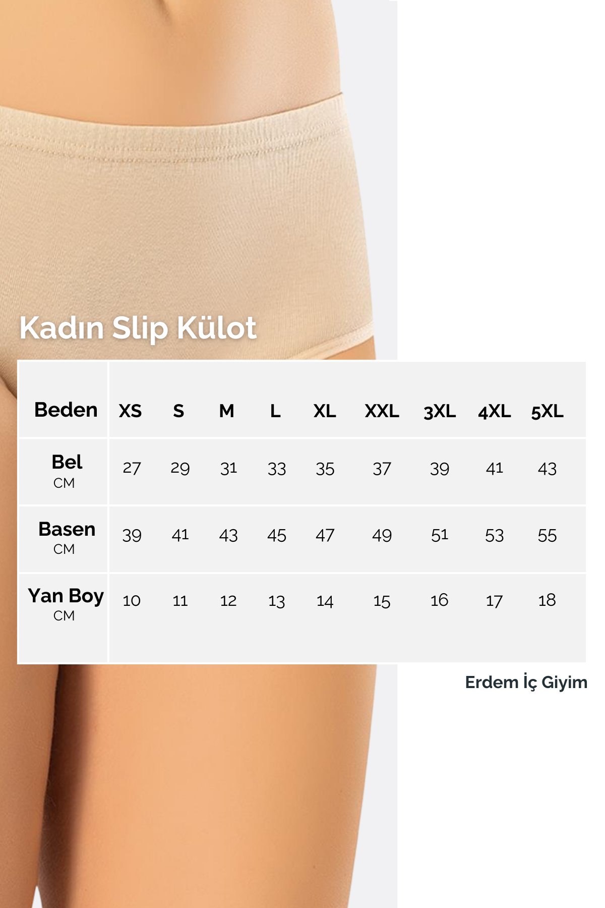 Erdem Vizon Lazer Kesim Tanga 7204