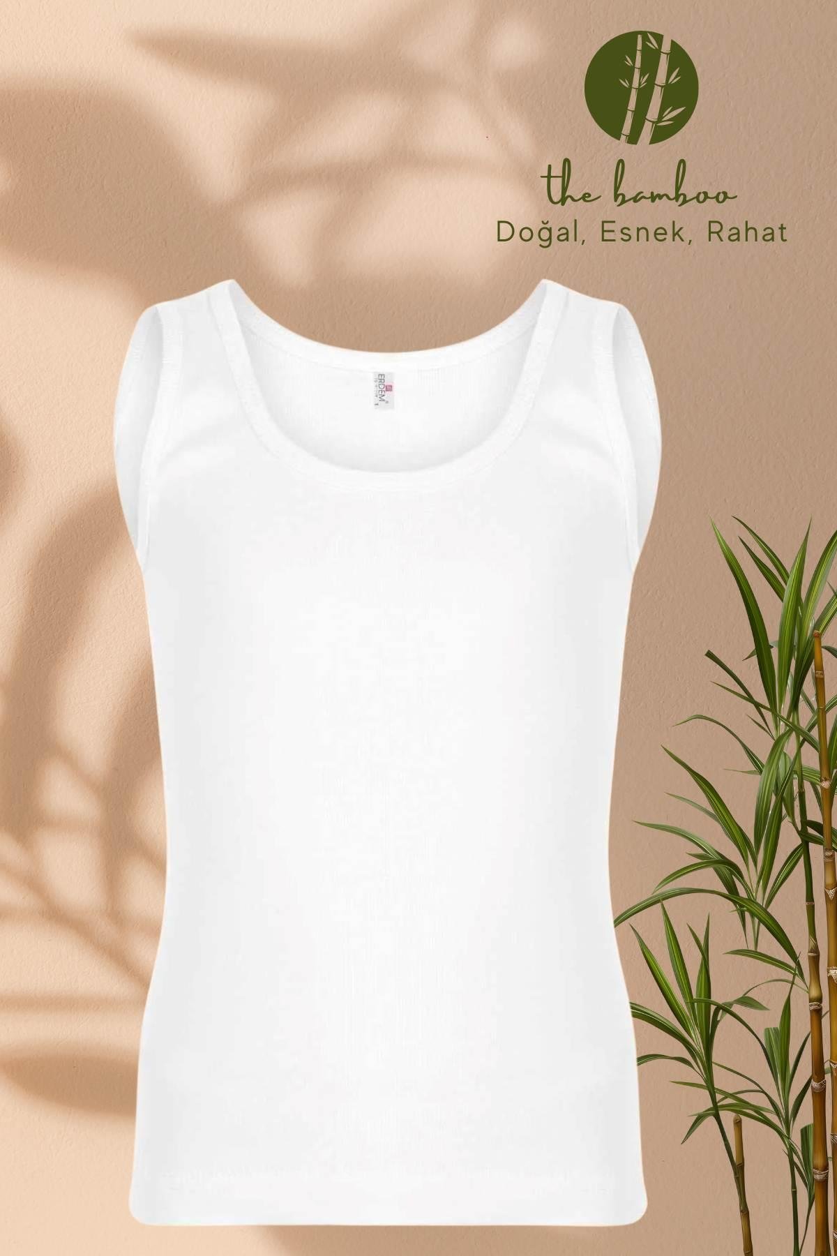 Erdem Weweus Beyaz Erkek Çocuk Süper İnce Doğal Bambu Atlet 3049
