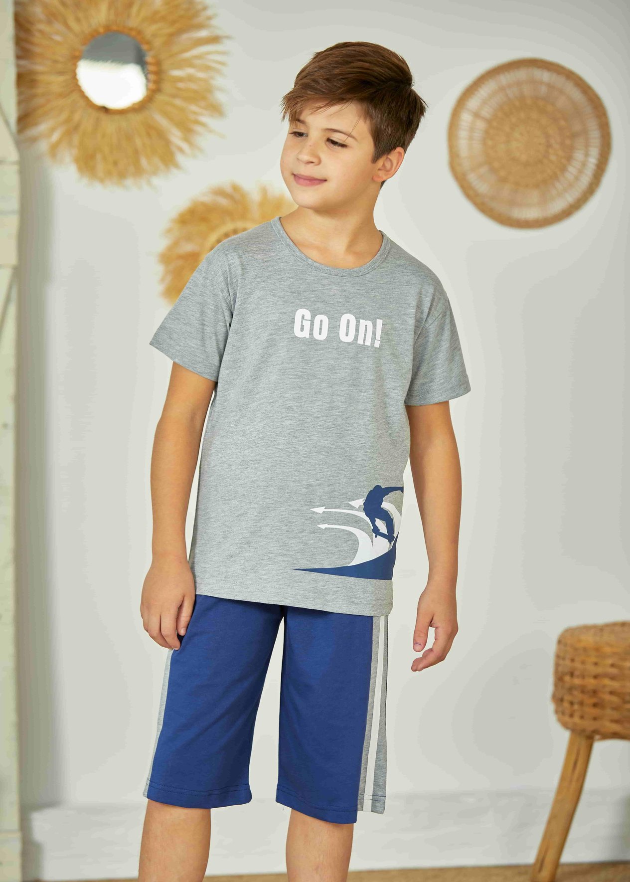 Erdem Weweus Gri Erkek Çocuk Pijama Takımı 821