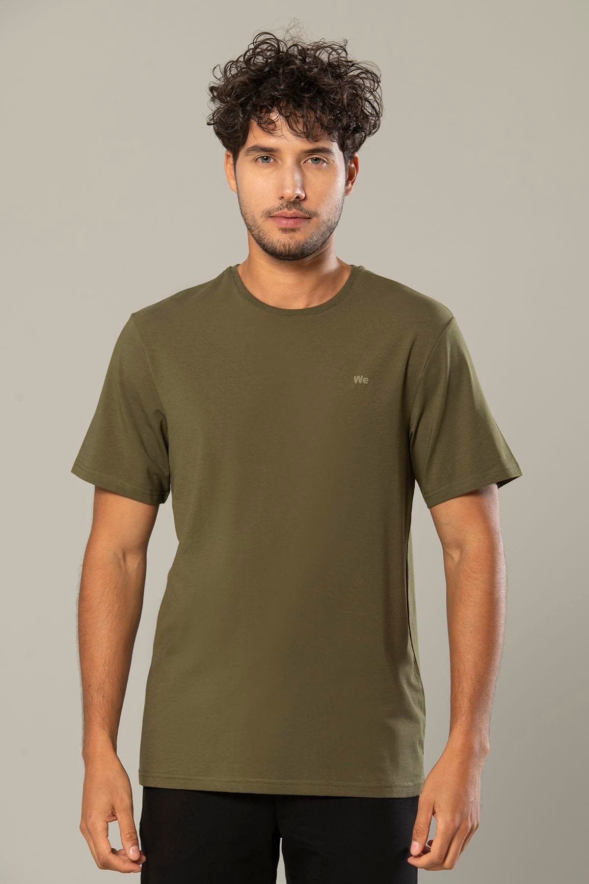 Erdem Weweus Haki Erkek Modal Comfort Fit Basic T-Shirt 239