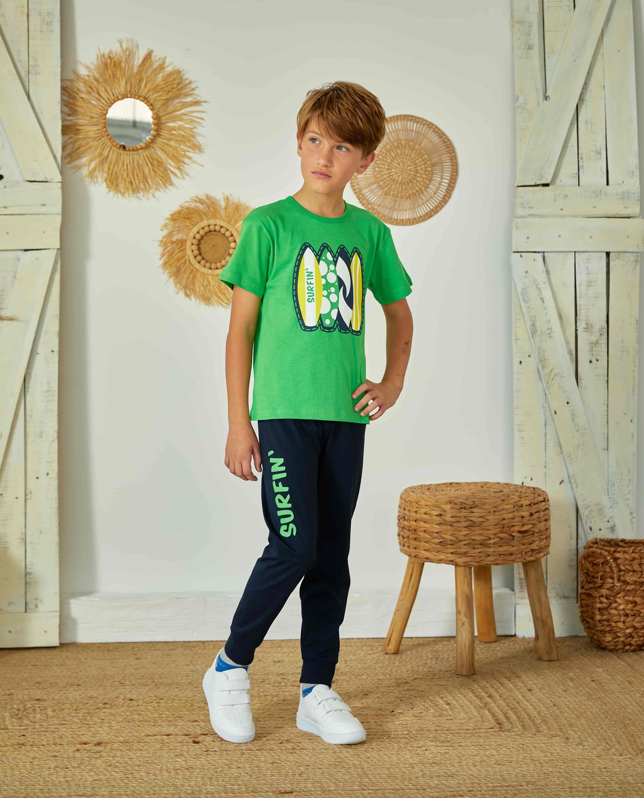 Erdem Weweus Yeşil Erkek Çocuk Pijama Takımı 815
