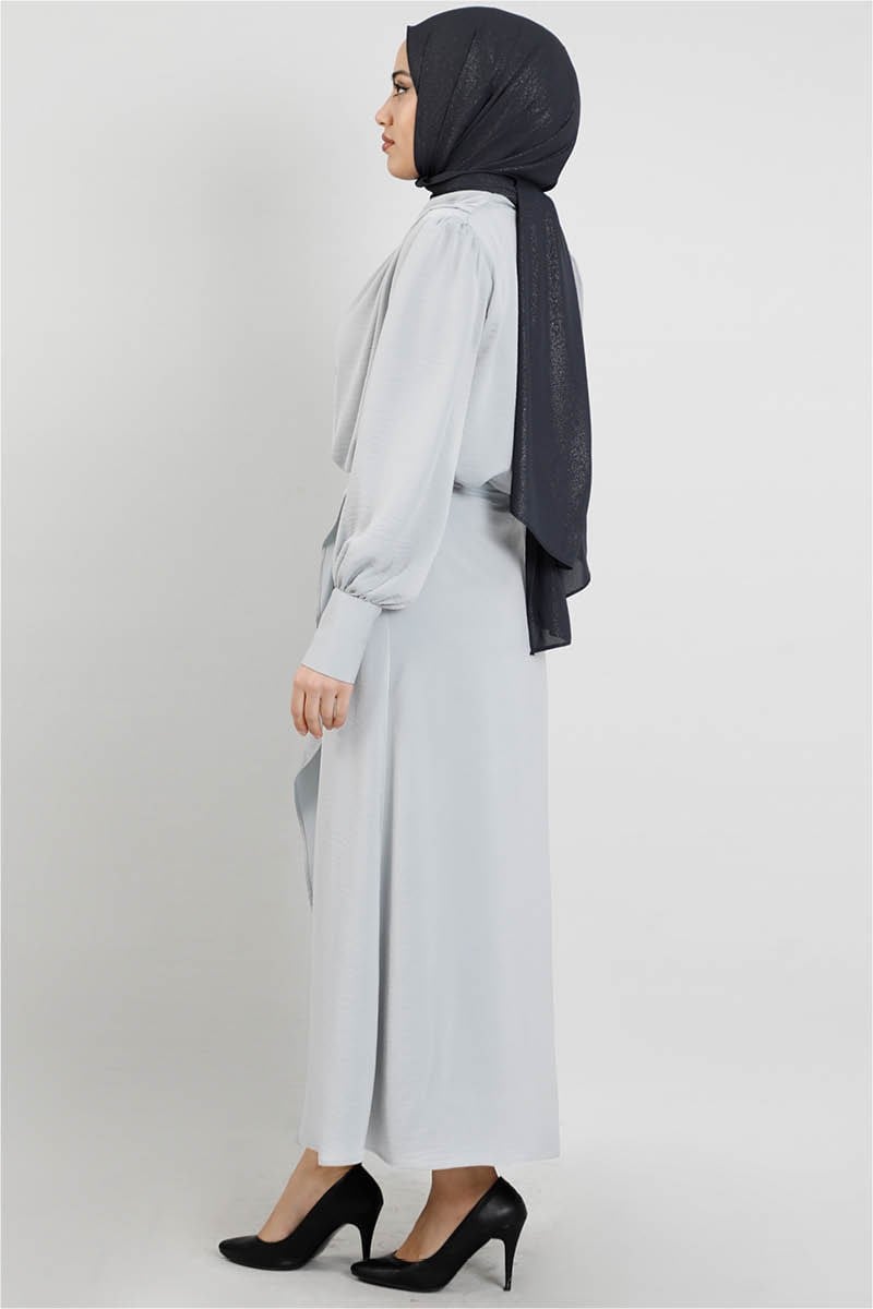 1438 Mila Skirt Set Silver