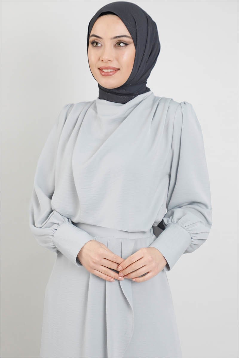 1438 Mila Skirt Set Silver