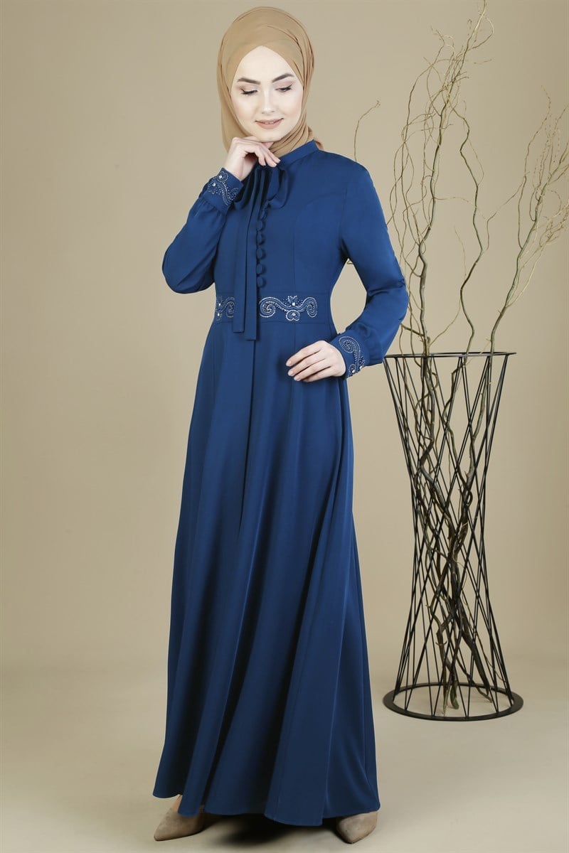3215 Lavinya Desenli İndigo Ferace