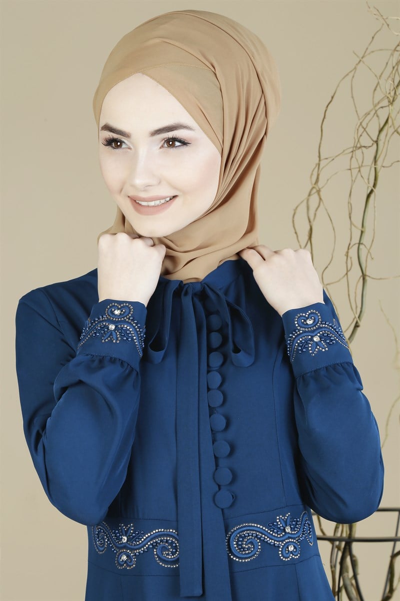 3215 Lavinya Desenli İndigo Ferace