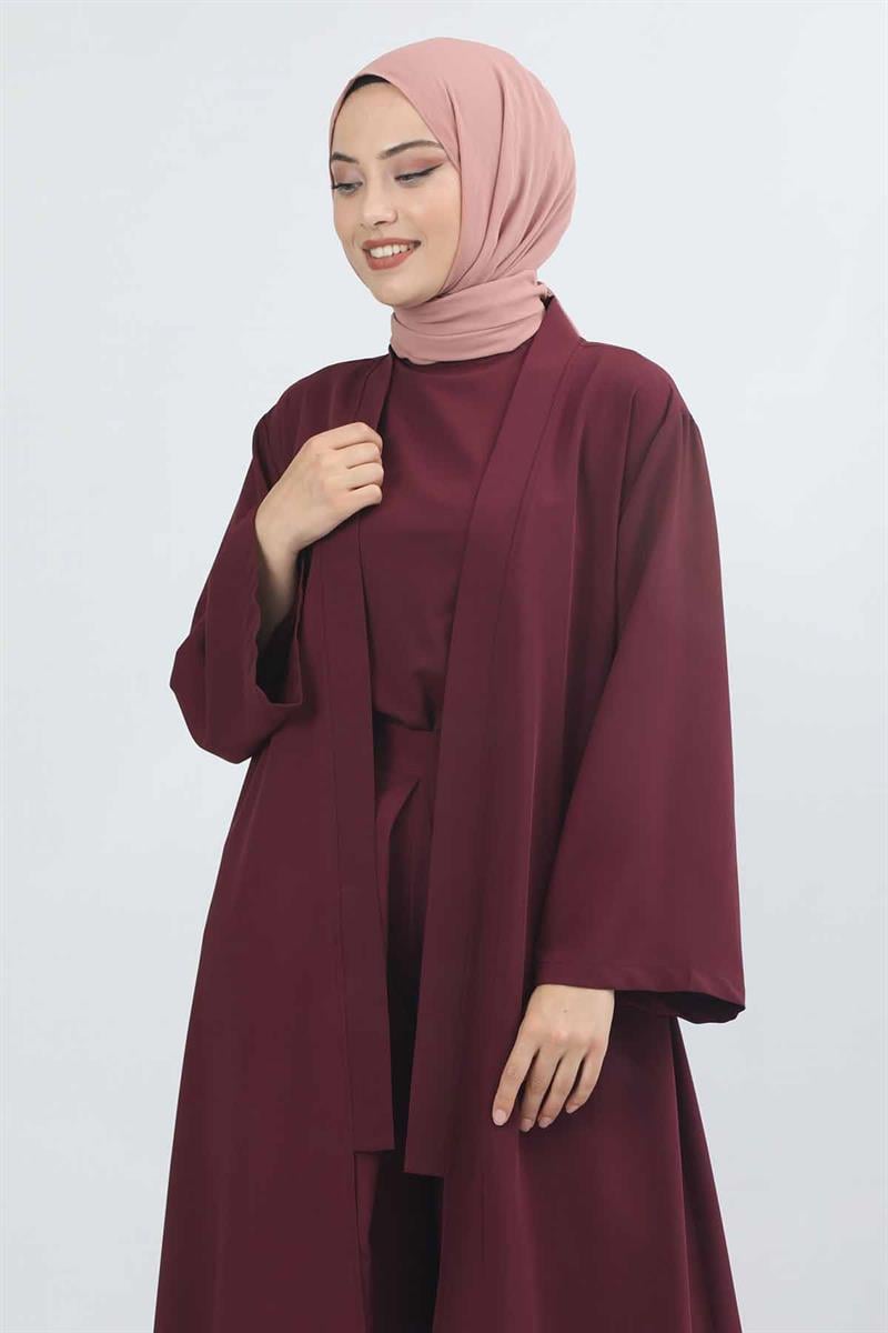 Aisha Üçlü Takım Bordo