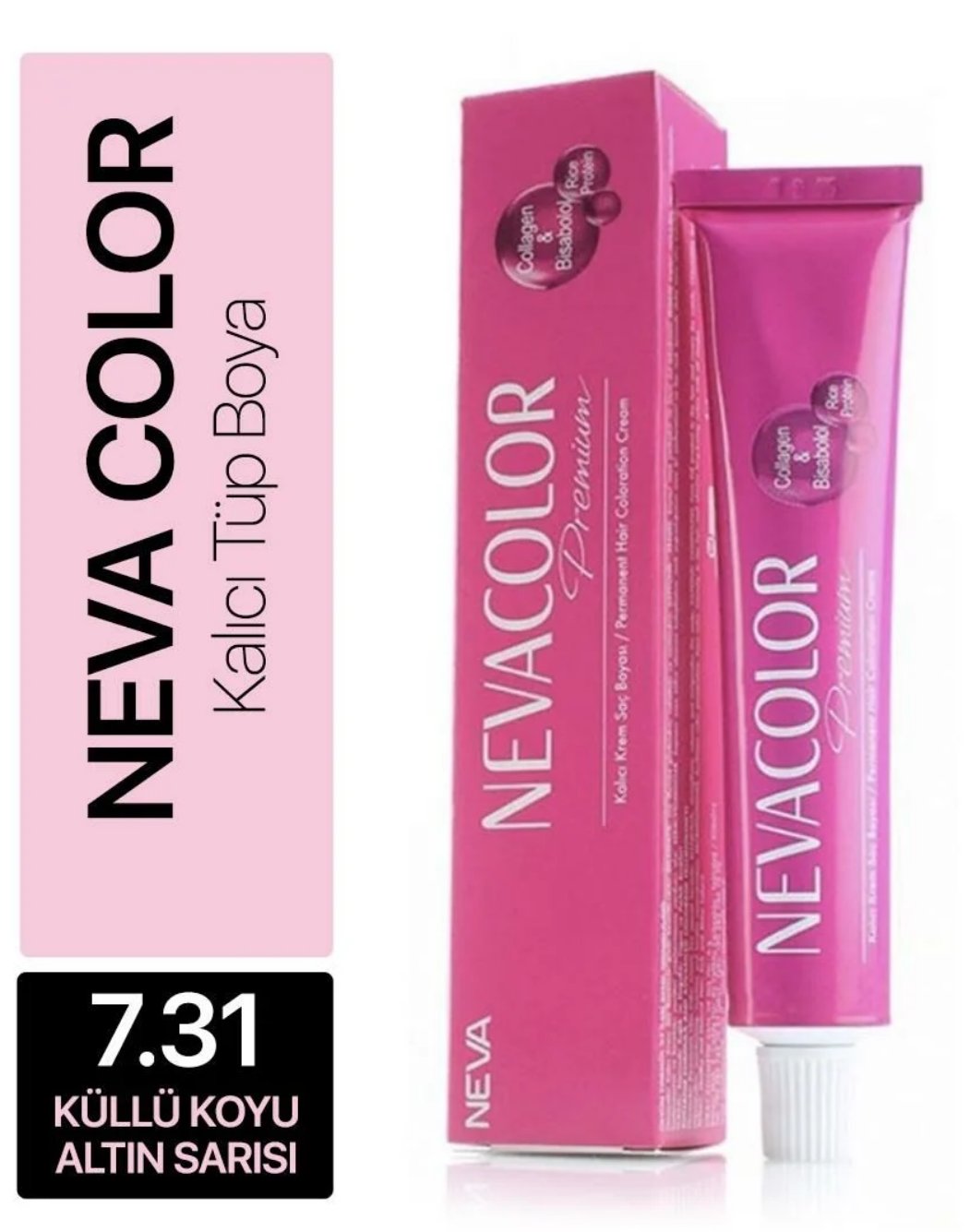 Nevacolor Saç Boyası 7.31 Küllü Koyu Altın SarısıNeva