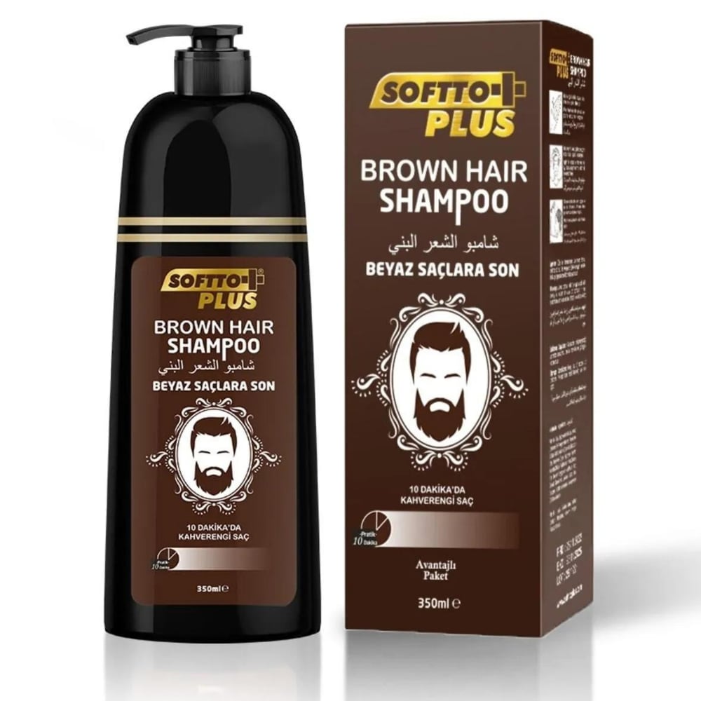 Softto Plus Kahve Şampuan Pompalı 350 MlSoftto Plus