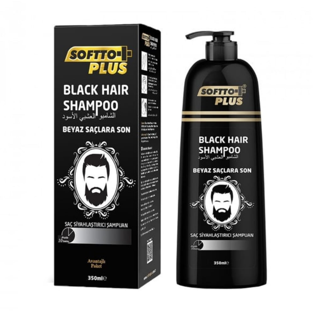 Softto Plus Siyah Şampuan Pompalı 350 MlSoftto Plus