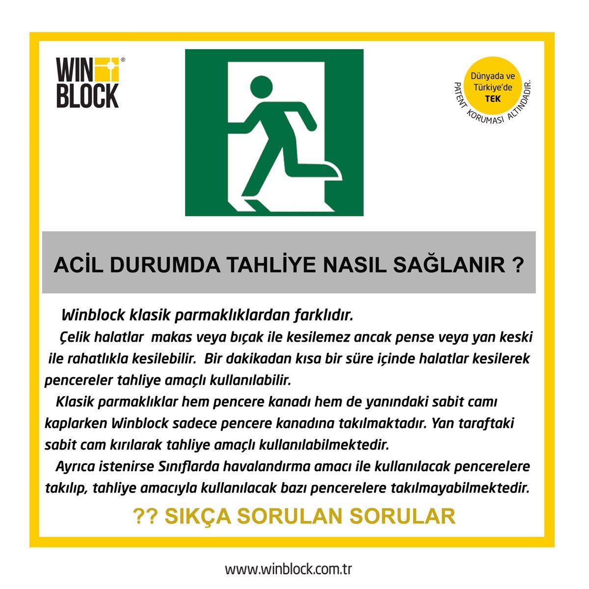BÜYÜK BOY - WINBLOCK Çocuklar için Pencere Çelik Güvenlik Ağı – Yeni Nesil Pencere Korkuluk Sistemi