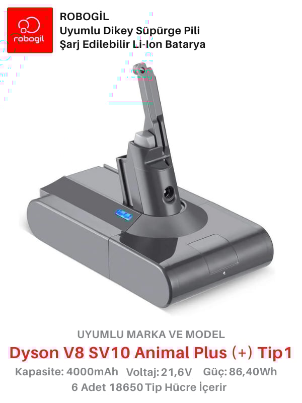 Dyson V8 SV10 Animal+ Tip1 Uyumlu Pil Paketi / Bataryası DysV8-SV10-10