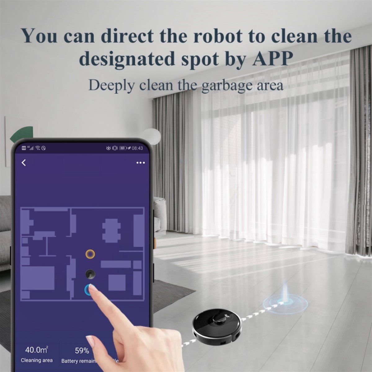 Luna-100 Kamera Navigasyonlu Robot Süpürge