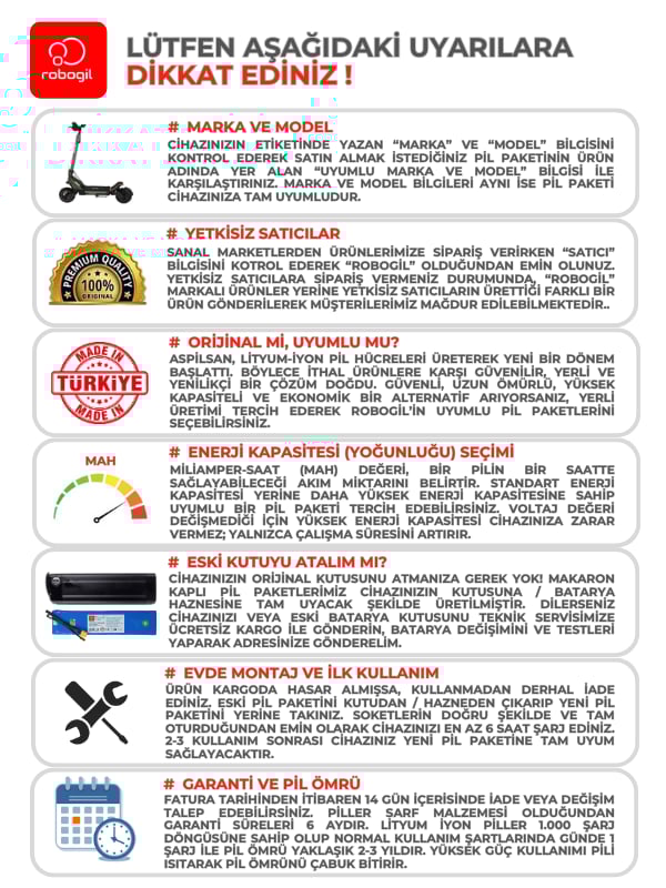 Zoom ZM-200 36V 19,2Ah 10S6P Uyumlu Scooter Pil Paketi / Bataryası Zoo.01.10S6P.32 XT30 JST  