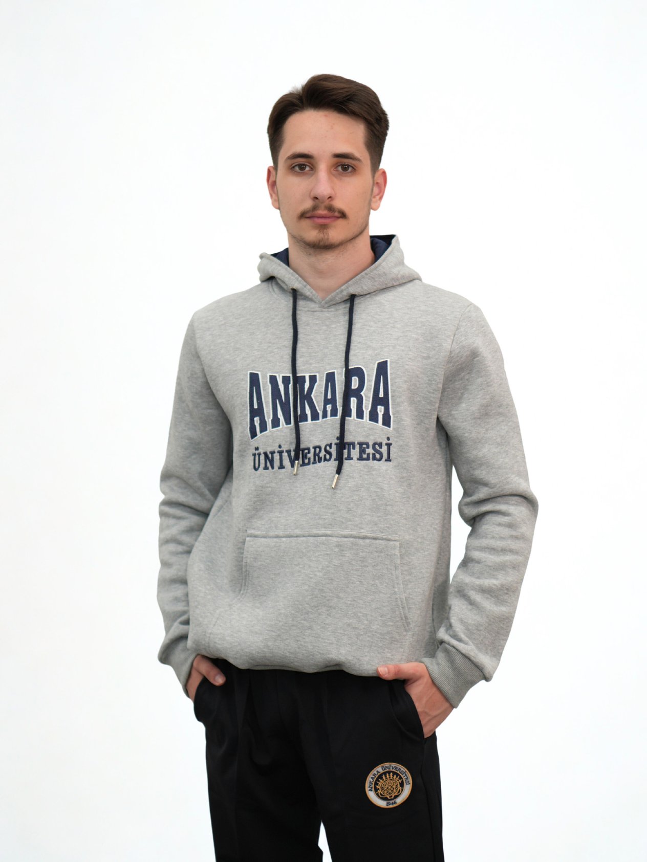 Kapüşonlu Sweatshırt ( Gri )