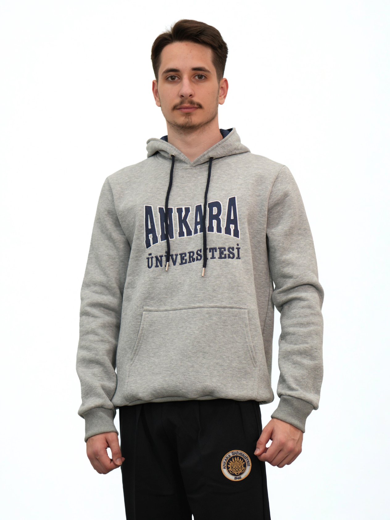 Kapüşonlu Sweatshırt ( Gri )