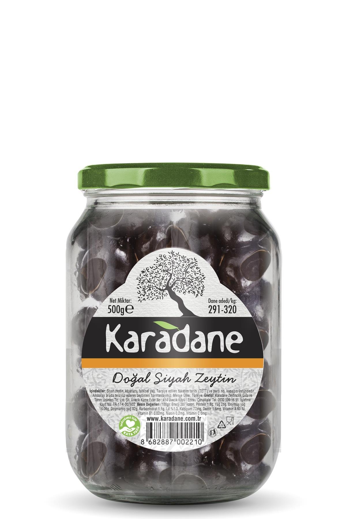 Siyah Zeytin 291-320 Kalibre TURUNCU-500g