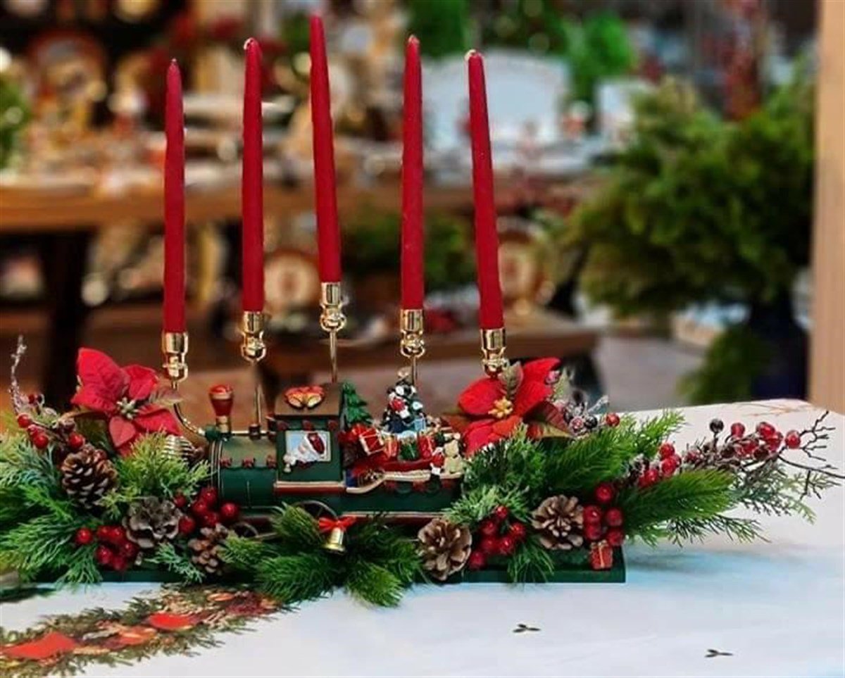 north pole train deco 90 cm