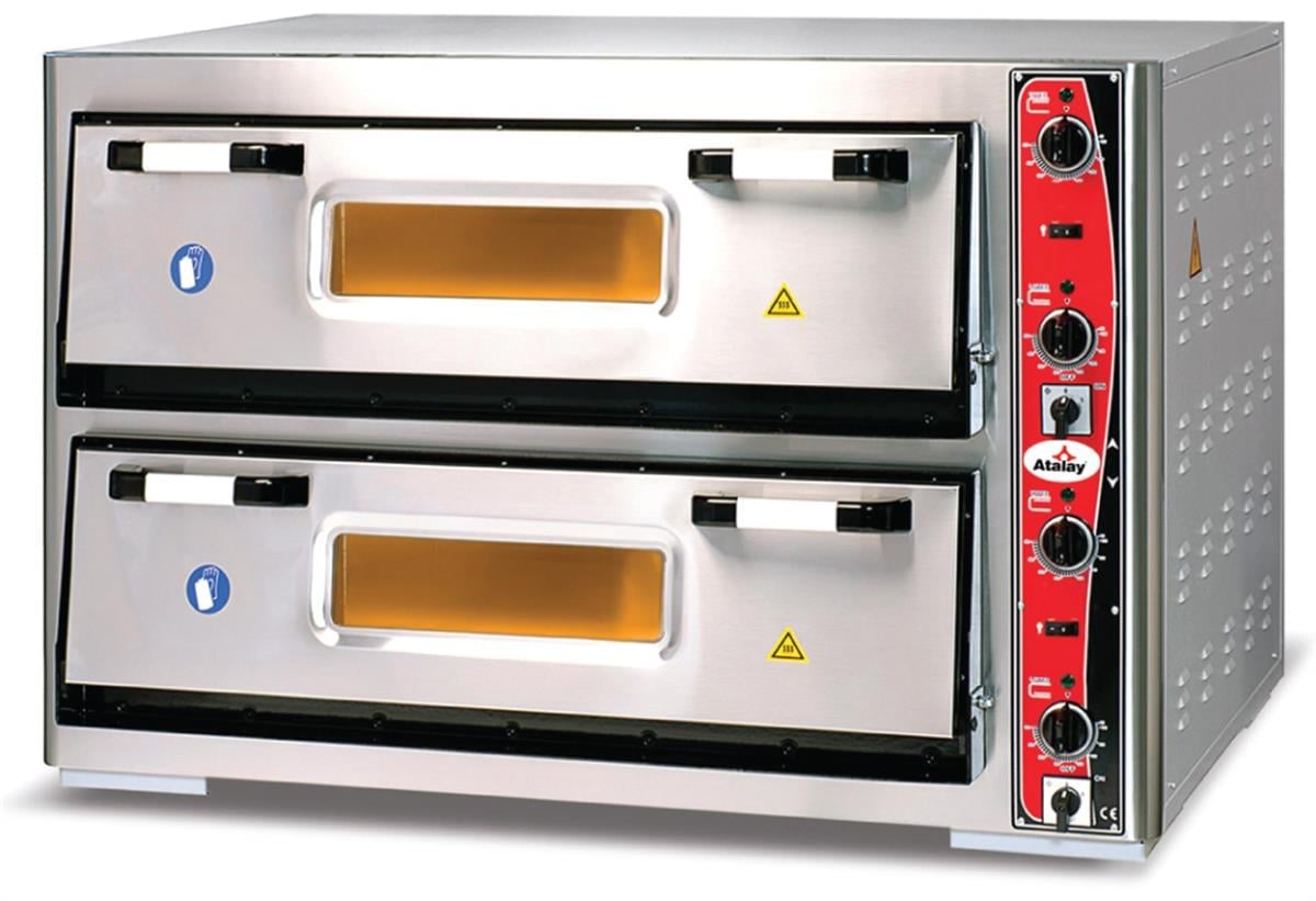 Atalay APF-962-2 Elektrikli Pizza Fırını Çift Katlı 12x30 cm Pizza Kapasiteli 