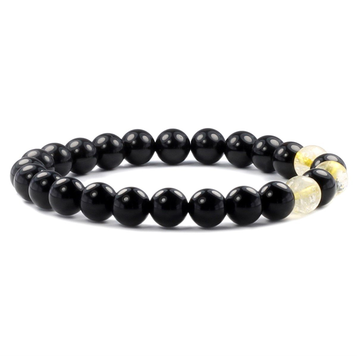 8 mm Oniks Sitrin Doğaltaş Unisex Bileklik