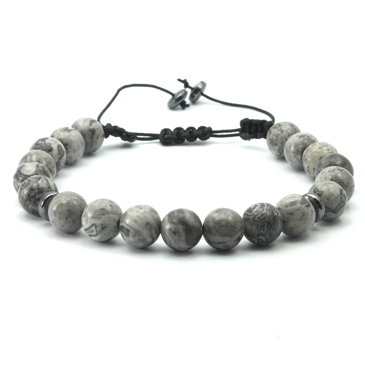 Ayarlanabilir  İpli Jasper Doğaltaş Unisex Bileklik