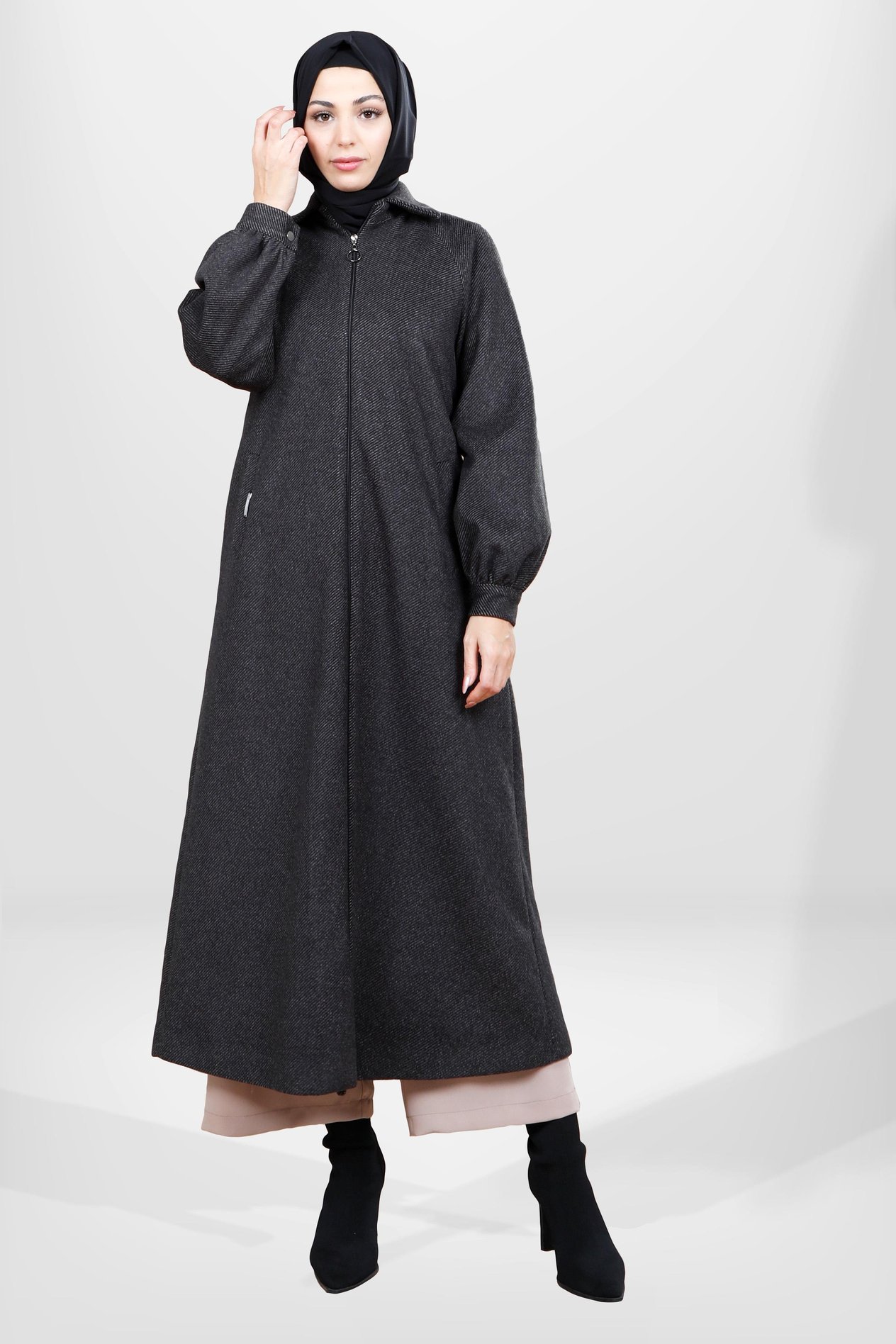 Beyza-3807 MANTO SİYAH