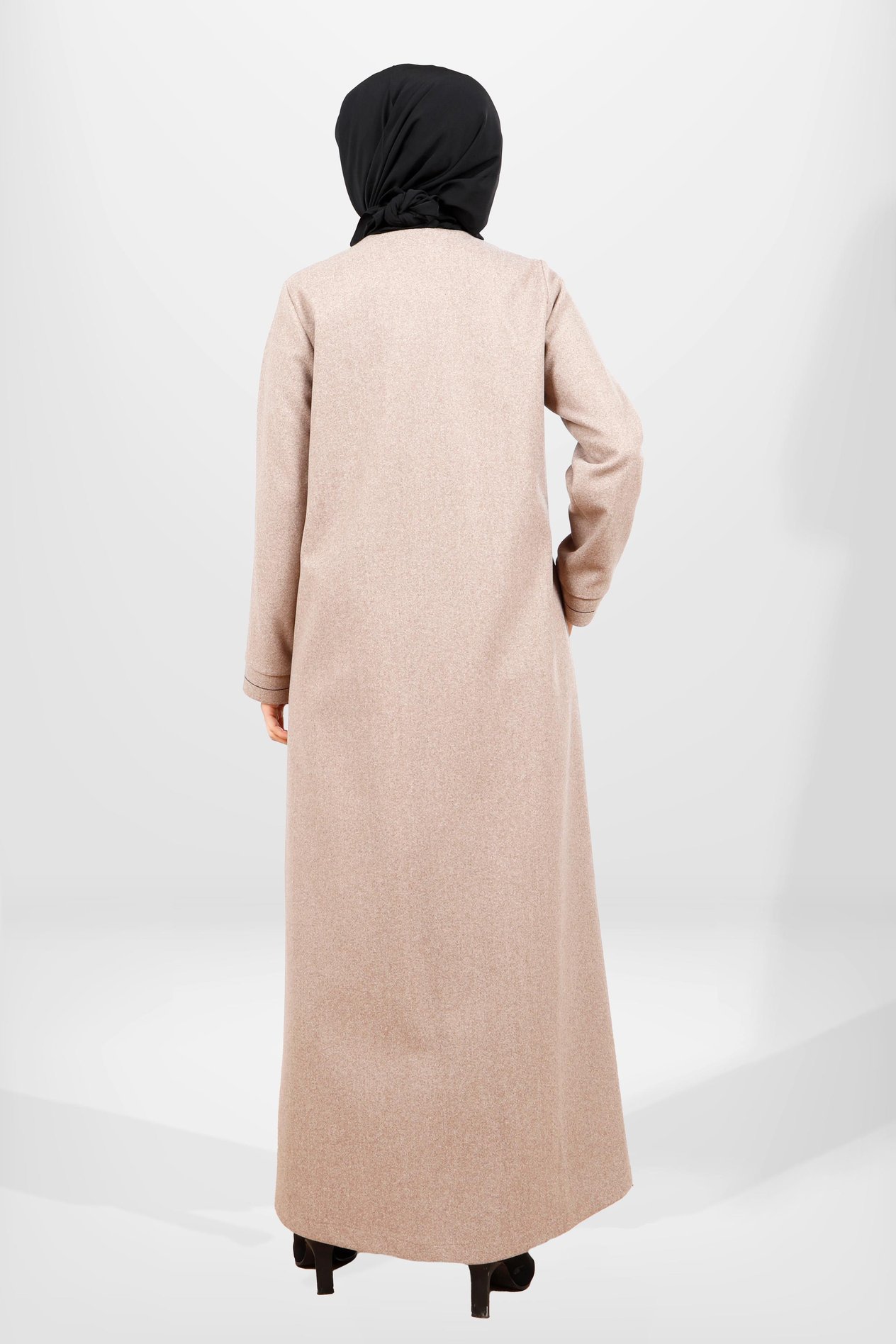 Beyza-3825 KAŞE MANTO VİZON