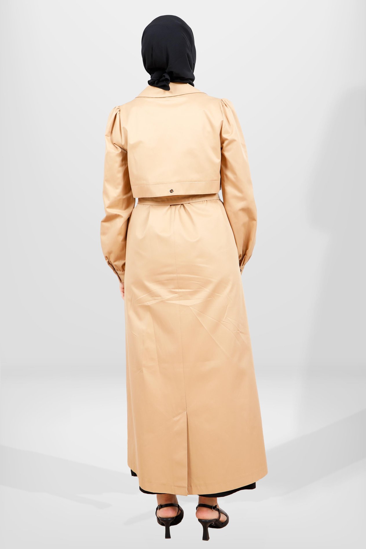 Beyza-3839 UZUN TRENÇKOT CAMEL