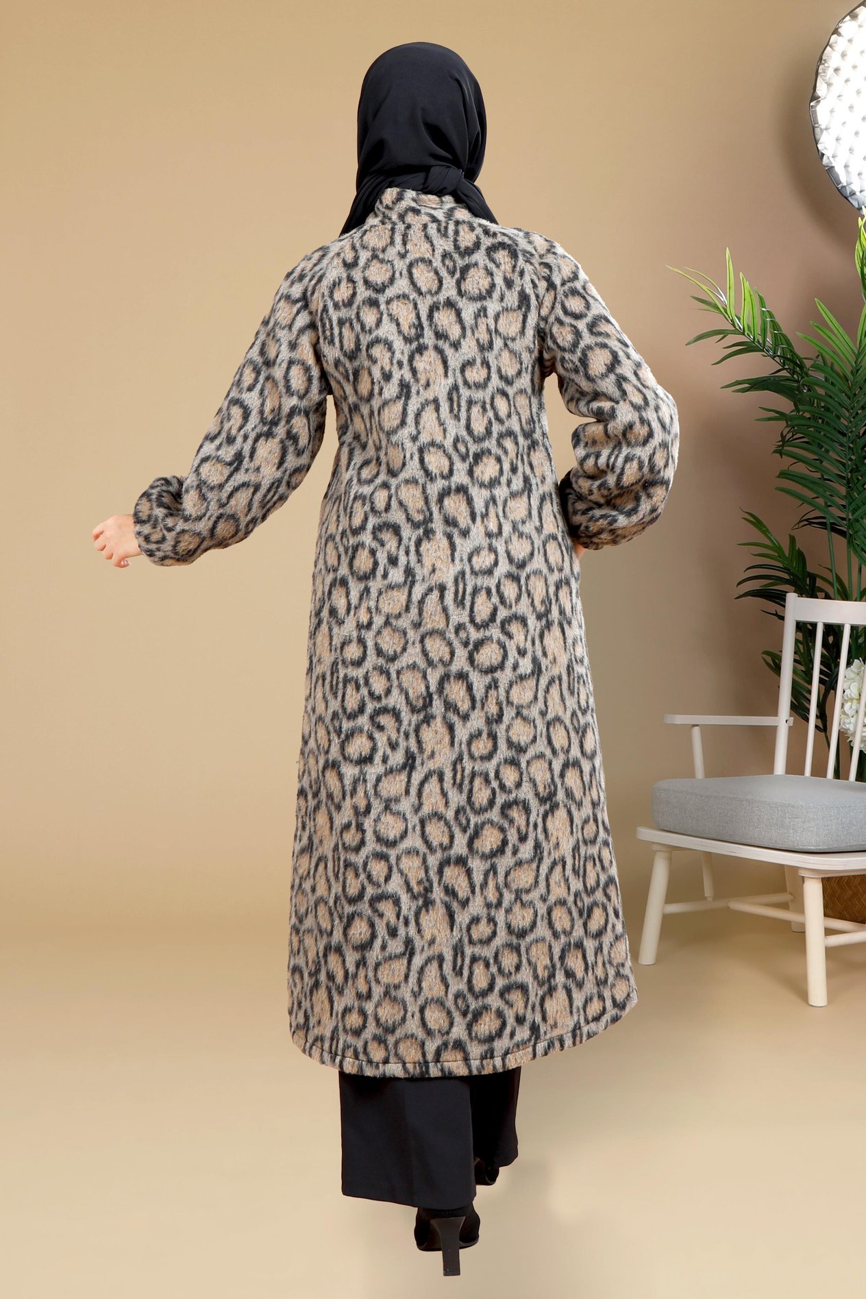 Beyza-3849 PELUŞ KAP LEOPAR DESENLİ