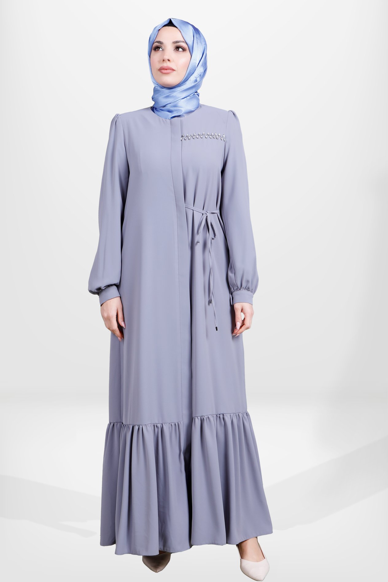 Beyza-3877 FERACE GRİ