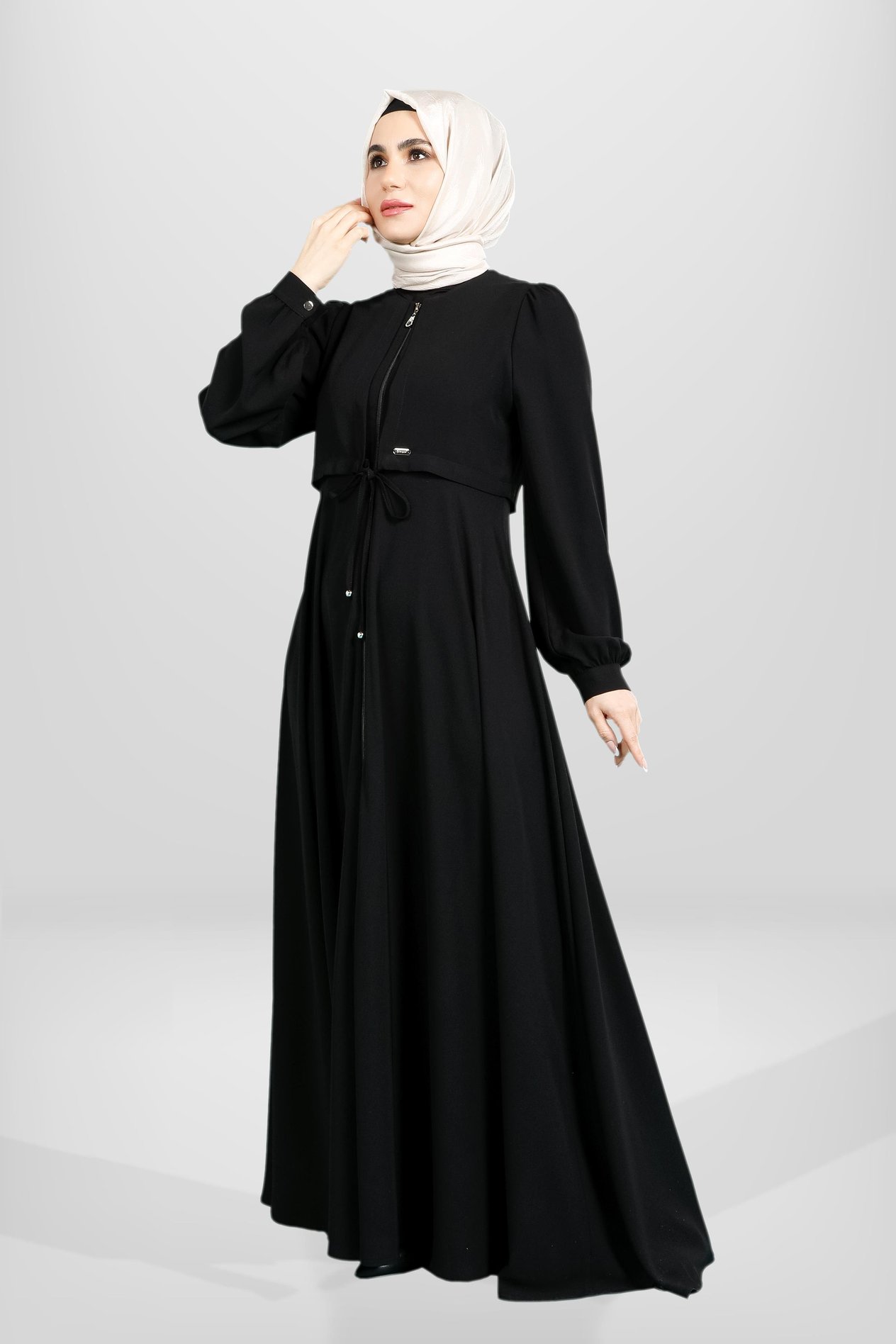 Beyza-3908 FERACE KLOŞ SİYAH