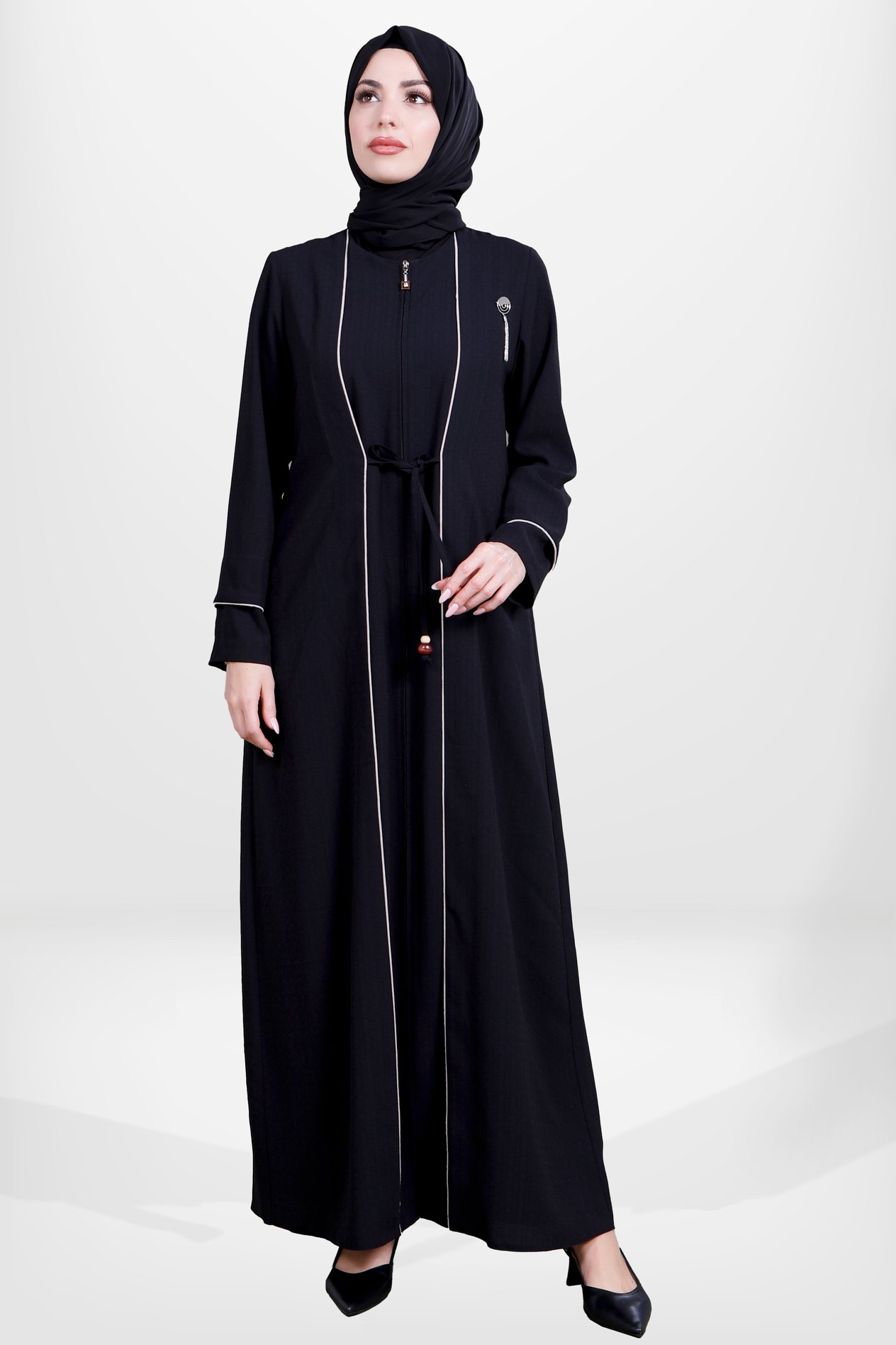 Beyza-3967 FERACE BAĞCIKLI SİYAH