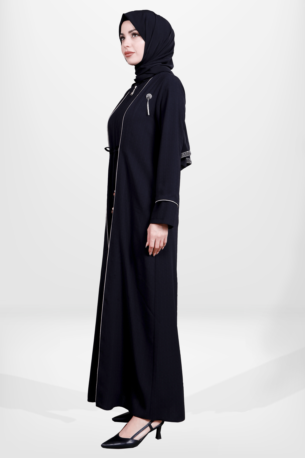 Beyza-3967 FERACE BAĞCIKLI SİYAH