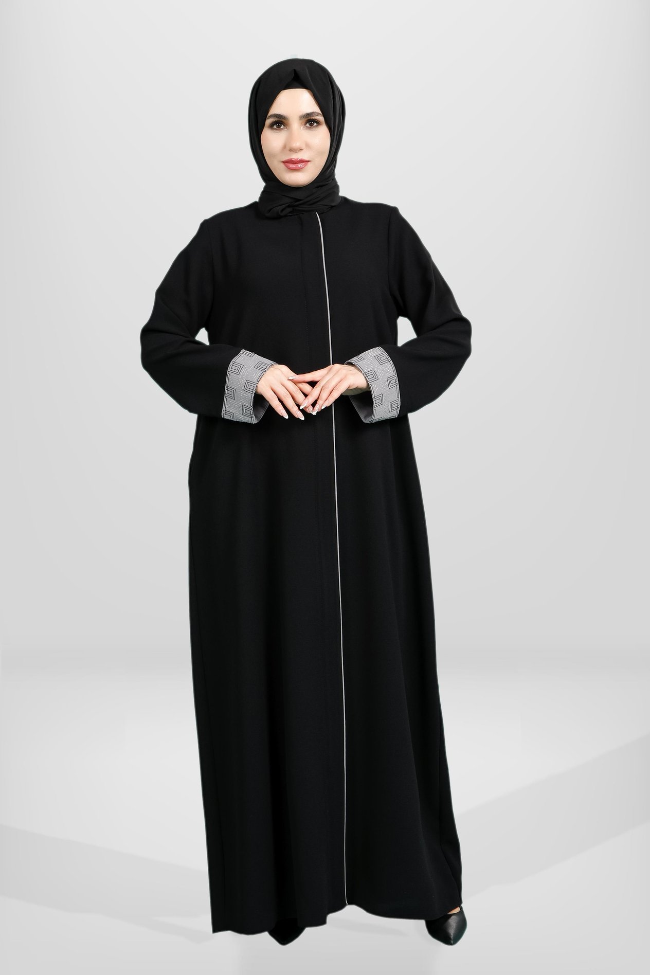 Beyza-3972 FERACE MANŞETLİ SİYAH