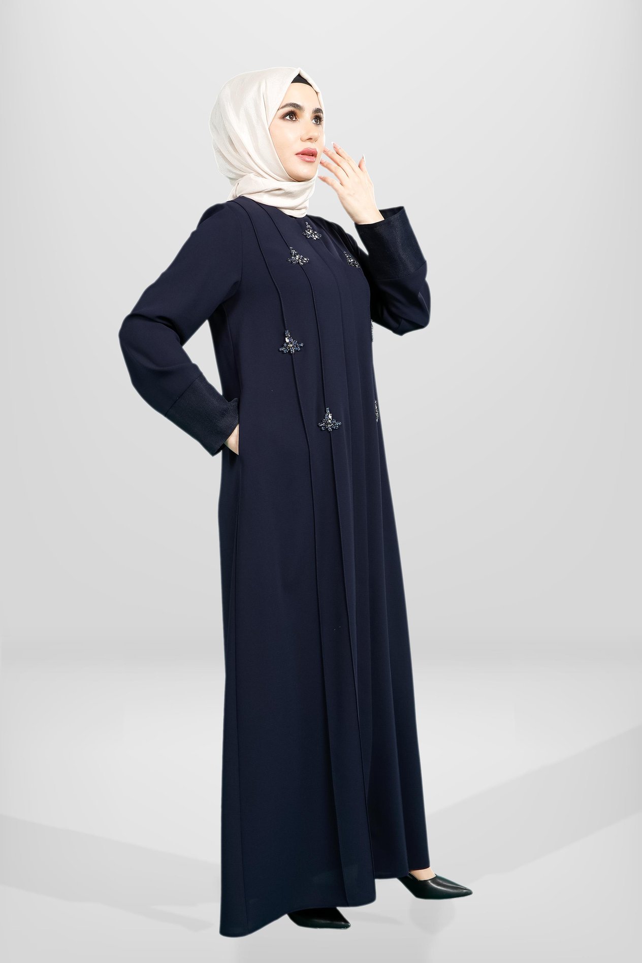 Beyza-3976 FERACE TAŞLI LACİVERT