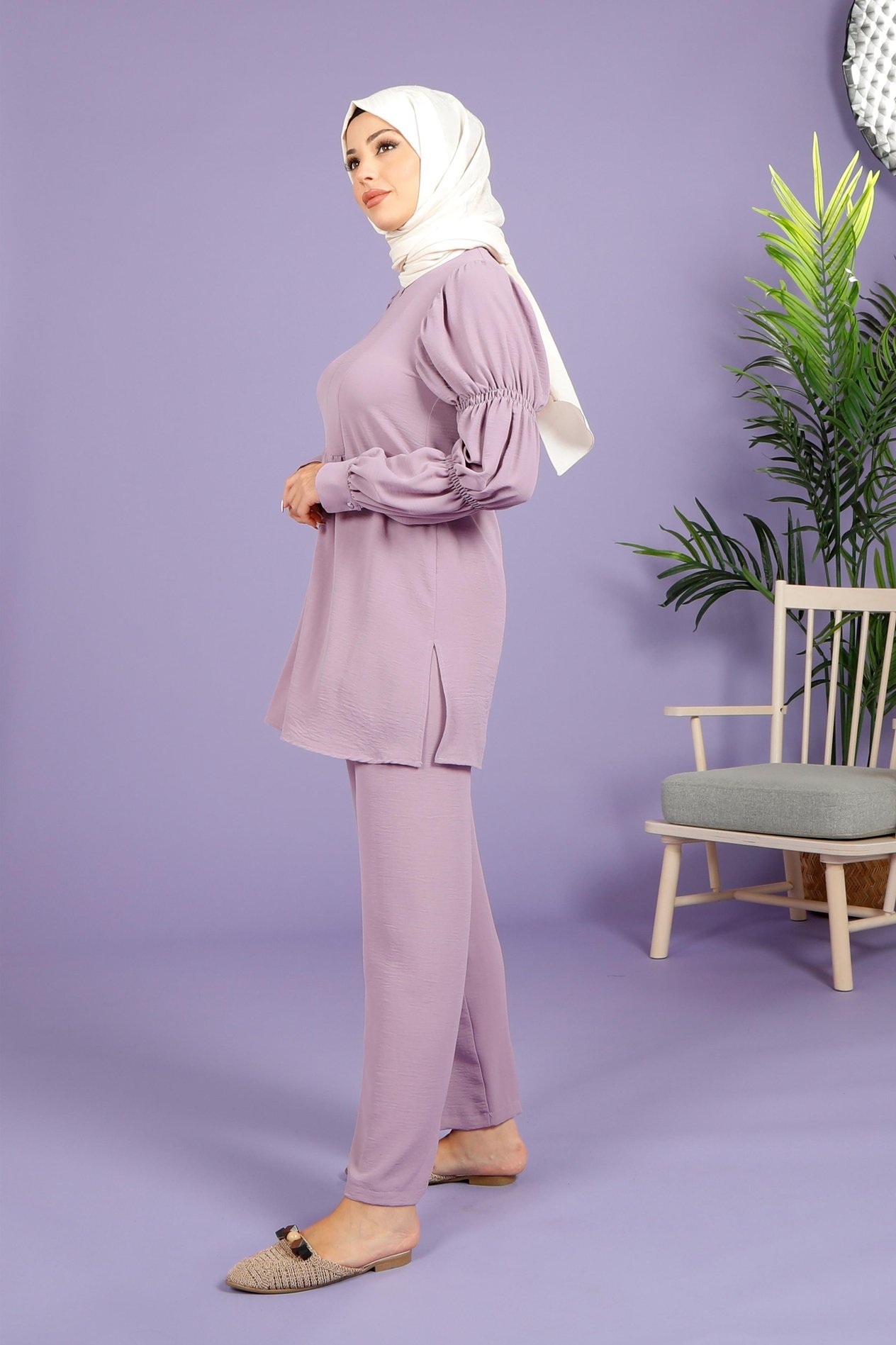 Markasız-4036 İKİLİ TAKIM LİLA AEROBİN