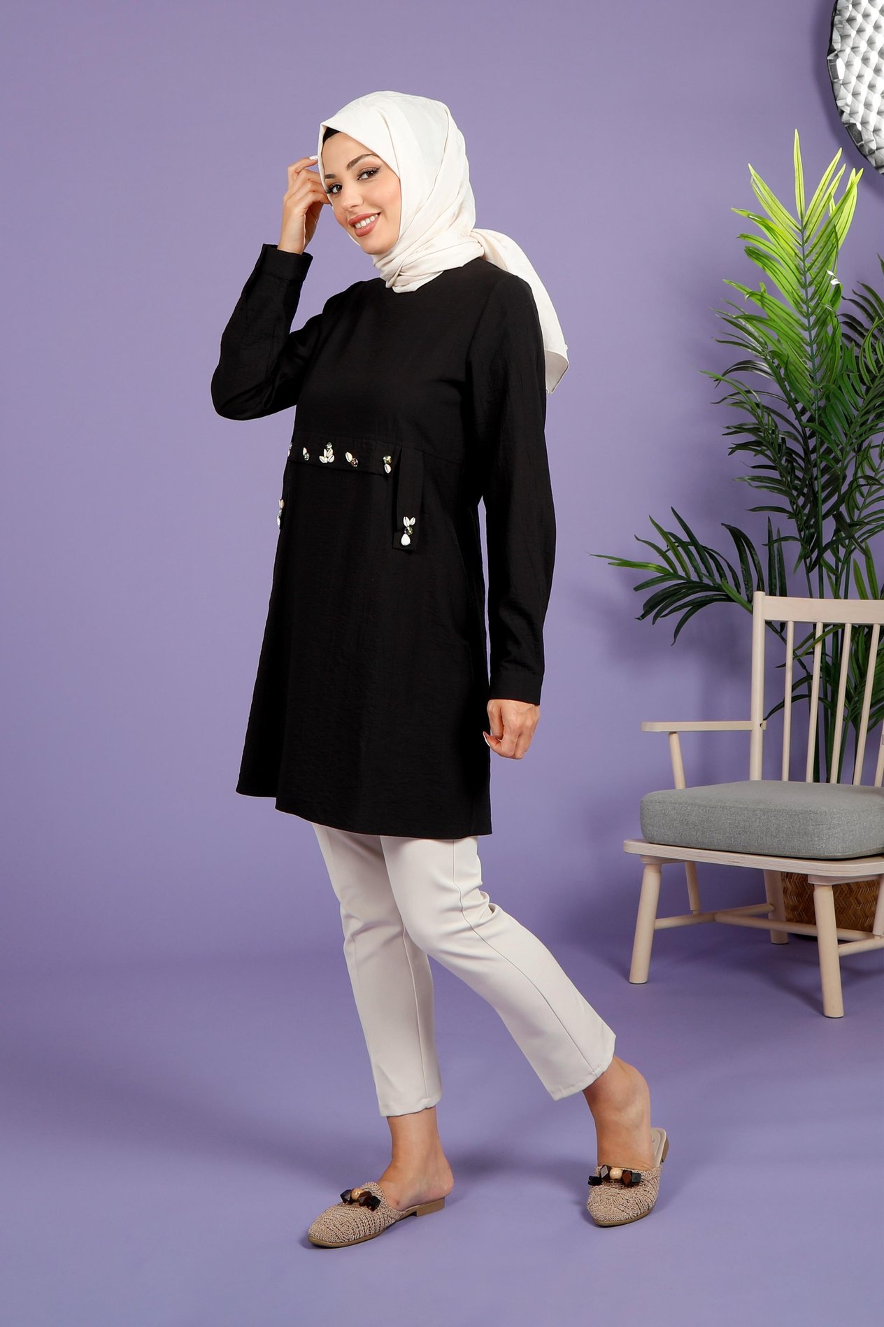 Beyza-4037 TUNİK SİYAH
