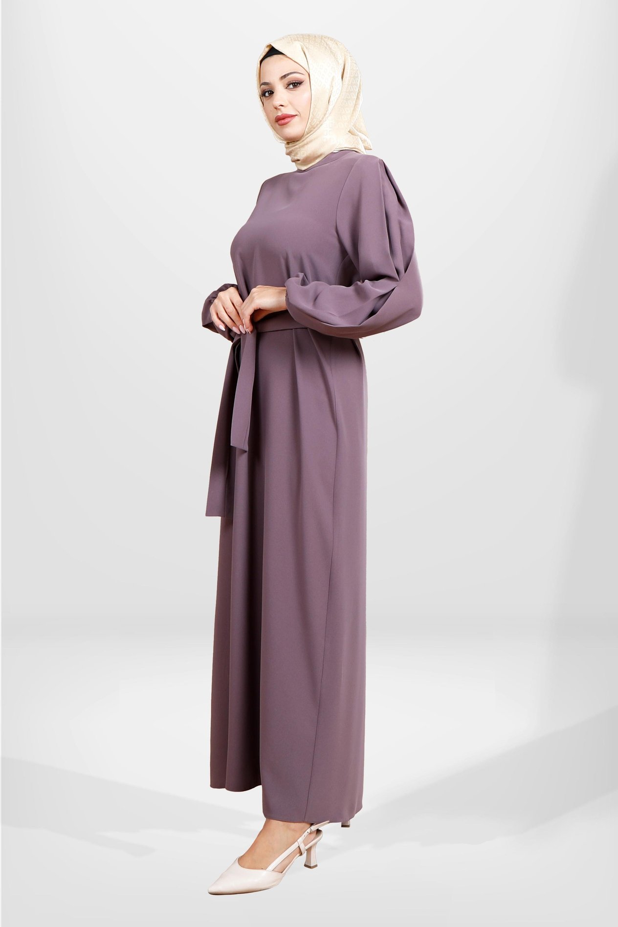 Beyza-5545 ELBİSE LİLA