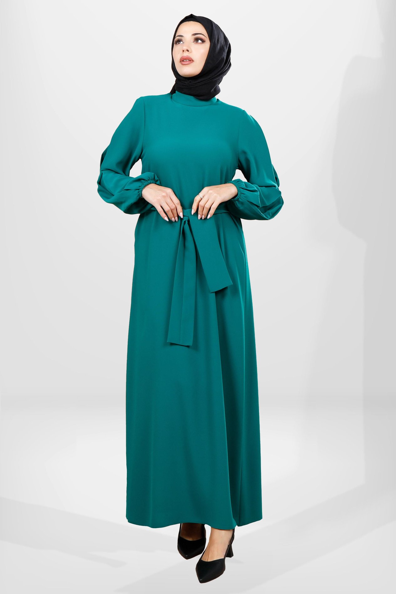 Beyza-5545 ELBİSE YEŞİL